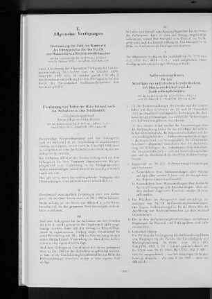 Aufbewahrungsfristen für das Schriftgut der ordentlichen Gerichtsbarkeit, der Staatsanwaltschaft und der Justizbehörden
