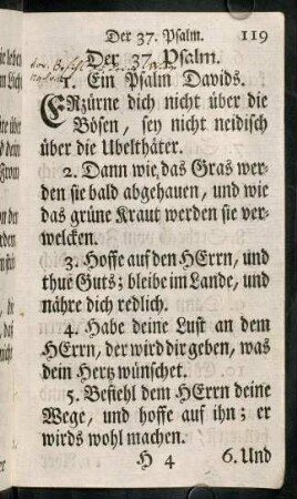 119-131, Der 37. Psalm. - Der 38. Psalm.