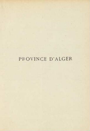 Province d'Alger