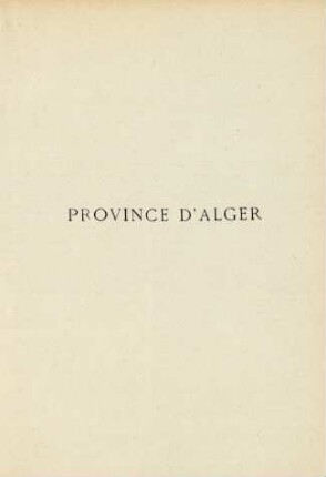 Province d'Alger