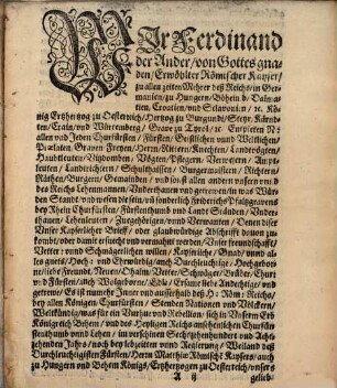 Copia Kayserlicher Achts Erklärung wider Pfaltzgrafen Friedrich, Churfürst ...