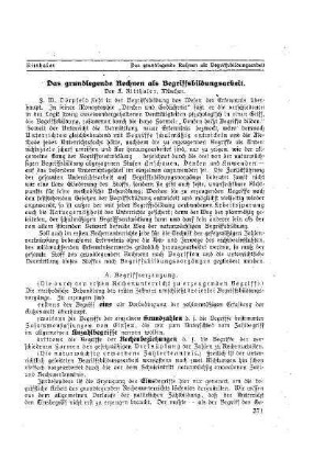 Das grundlegende Rechnen als Begriffsbildungsarbeit
