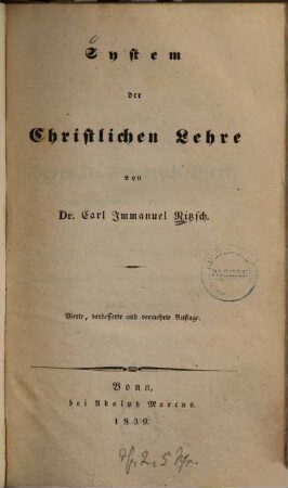 System der christlichen Lehre