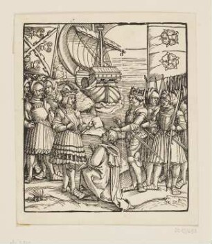 Bündnis Philipps mit Heinrich VII., aus: "Ehrenpforte Kaiser Maximilians I. (Separatausgabe A–C)"