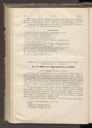 Über eine Methode zur Röntgenuntersuchung des Magens.