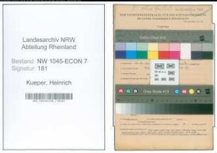 Entnazifizierung Heinrich Kueper , geb. 18.11.1891 (Obstbauer)