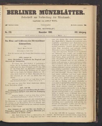 No. 219. November 1898