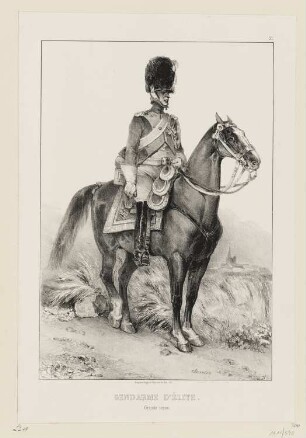 Gendarme d’élite, grande tenue, Blatt 51 der Folge "Kaiser und die kaiserliche Garde"