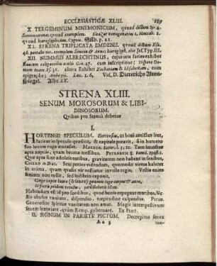 Strena XLIII. Senum Morosorum & Libidinosorum