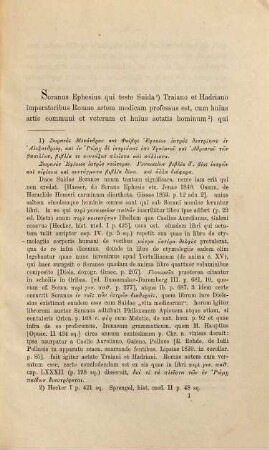 Sorani Ephesii liber de etymologiis corporis humani quatenus restitui possit