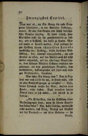 Zwanzigstes Capitel. - Ein und dreyßigstes Capitel.