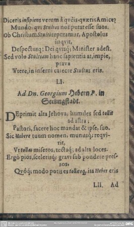 Li. Ad Dn. Georgium Hebern