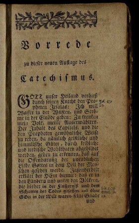 Vorrede zu dieser neuen Auflage des Catechismus.