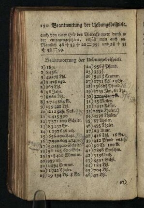 Beantwortung der Uebungsbeispiele