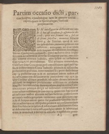 Partim occasio dicti, partim Scopus ...