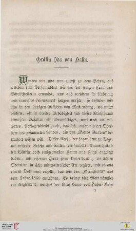 Gräfin Ida von Hahn