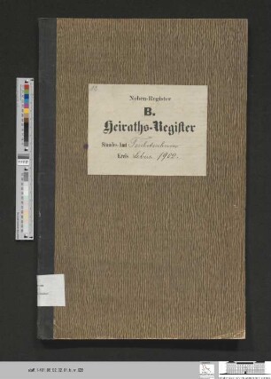 Heiratsregister Güldendorf 1902