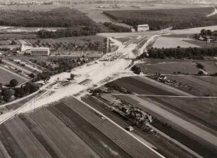 Luftbildaufnahmen von Karlsruhe. Beiertheim/Bulach - Brückenbau für den Autobahnzubringer Süd