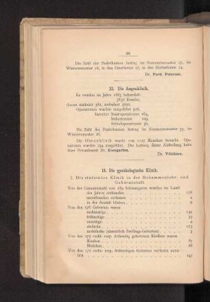 13. Die gynäkologische Klinik.