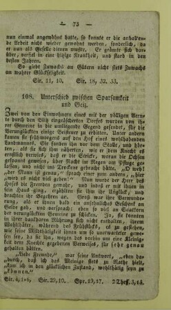 108. Unterschied zwischen Sparsamkeit und Geiz