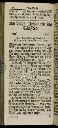 Am Tage Johannis des Täuffers.