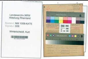 Entnazifizierung Kurt Winterscheidt , geb. 09.02.1915 (Kaufmann)