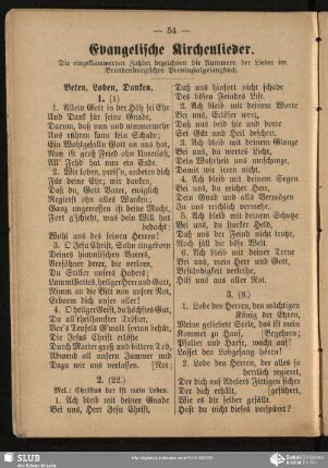 Evangelische Kirchenlieder