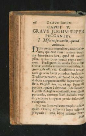 Caput V. Grave Iugum Super Peccantes.