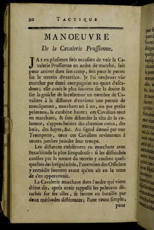 Manœuvre De la Cavalerie Prussienne.