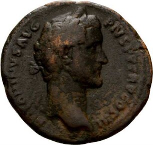 As des Antoninus Pius mit Darstellung des Bonus Eventus