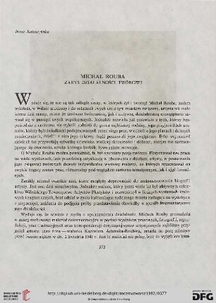 26: Michał Rouba : zarys działalności twórczej