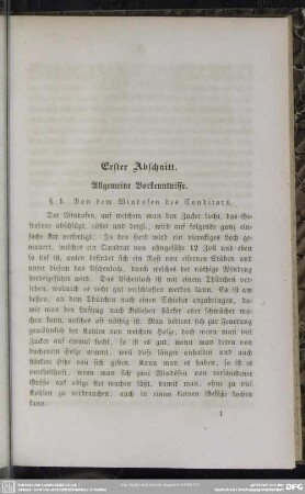 Erster Abschnitt. Allgemeine Vorkenntnisse