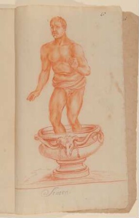 Sterbender Seneca [nach Tafel 14 von François Perriers "Icones et Segmenta Nobilium Signorum et Statuarum..." (1638)]