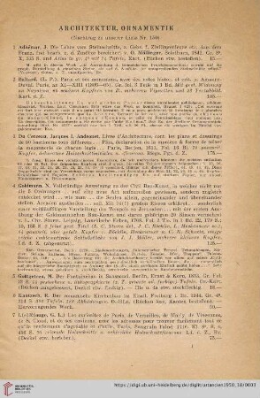Architektur, Ornamentik (Nr. 1 - 16)