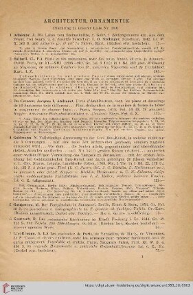 Architektur, Ornamentik (Nr. 1 - 16)