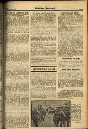 Zweite Ausgabe vom Montag, den 22. August 1938.