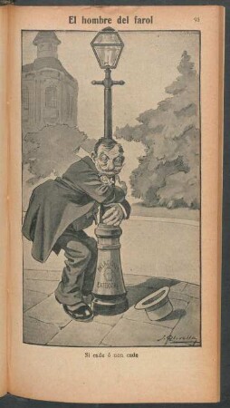 El hombre del farol - [Caricatura]
