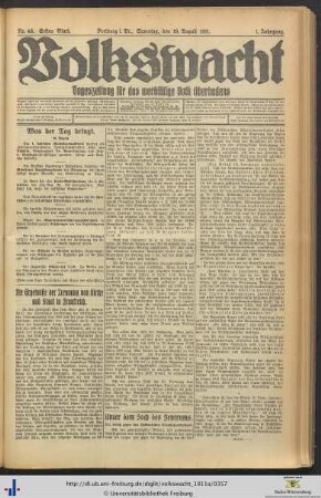 19.08.1911 (Erstes Blatt)