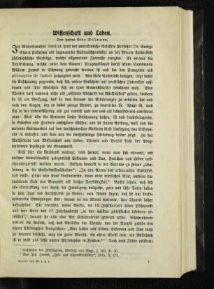 Wissenschaft und Leben