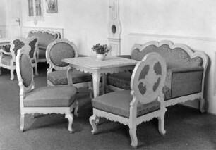 Ofterschwang. Hotel? "Sonnenalp". Sitzgruppe im Barockzimmer