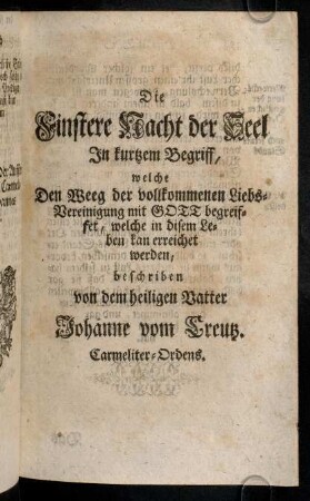 1-136, Die Finstere Nacht der Seel