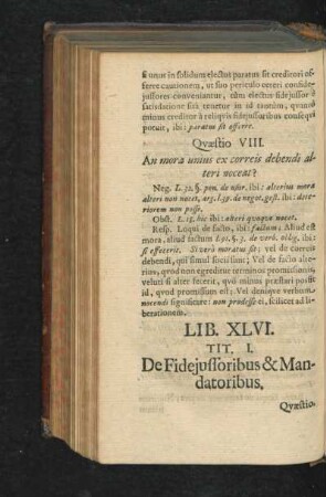 Lib. XLVI. Tit. I. - IV.