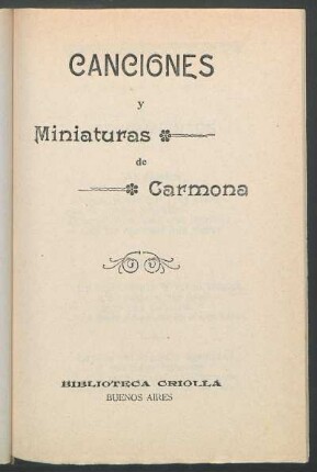 Canciones y miniaturas