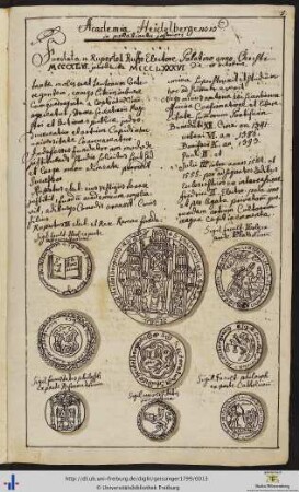 [5r - 5v] Academia Heidelbergensis in pallatinatu inferiori.
