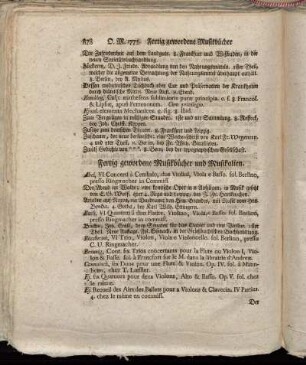 Fertig gewordene Musikbücher und Musikalien.