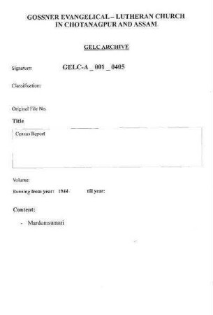 Census Reports