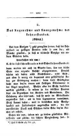 Das Angenehme und Unangenehme der Lehrerstandes : (Schluß.)
