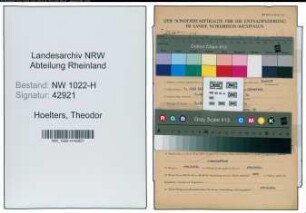 Entnazifizierung Theodor Hoelters , geb. 01.07.1914 (Drucker)