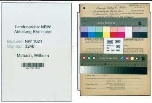Entnazifizierung Wilhelm Mirbach , geb. 31.03.1899 (Betriebsinhaber)