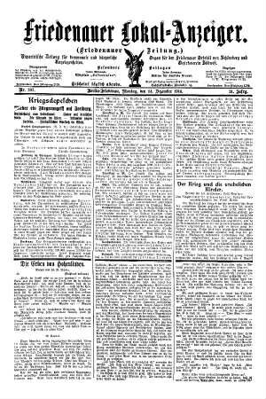 Nr. 292, 14.12.1914